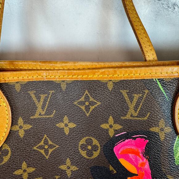 Louis Vuitton Roses Neverfull Bag Stephen Sprouse Monogram Vintage Shoulder Tote - Picture 8 of 15